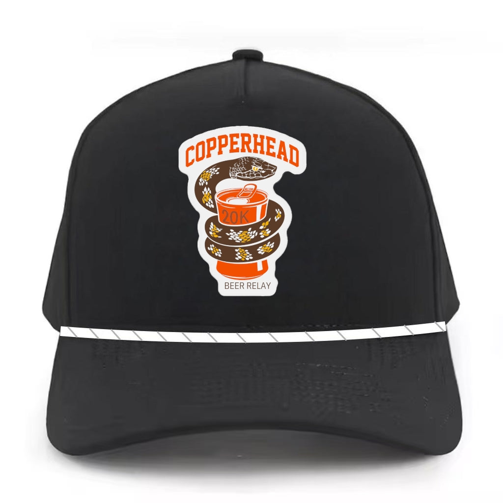 Copperhead Beer Relay Ripstop Rope Hat with PVC Rubber Patch