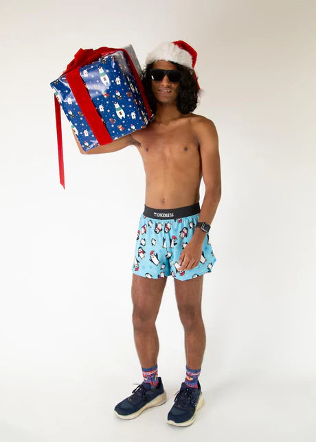 Men's Slippery Bois Penguins 4" Half Split Shorts