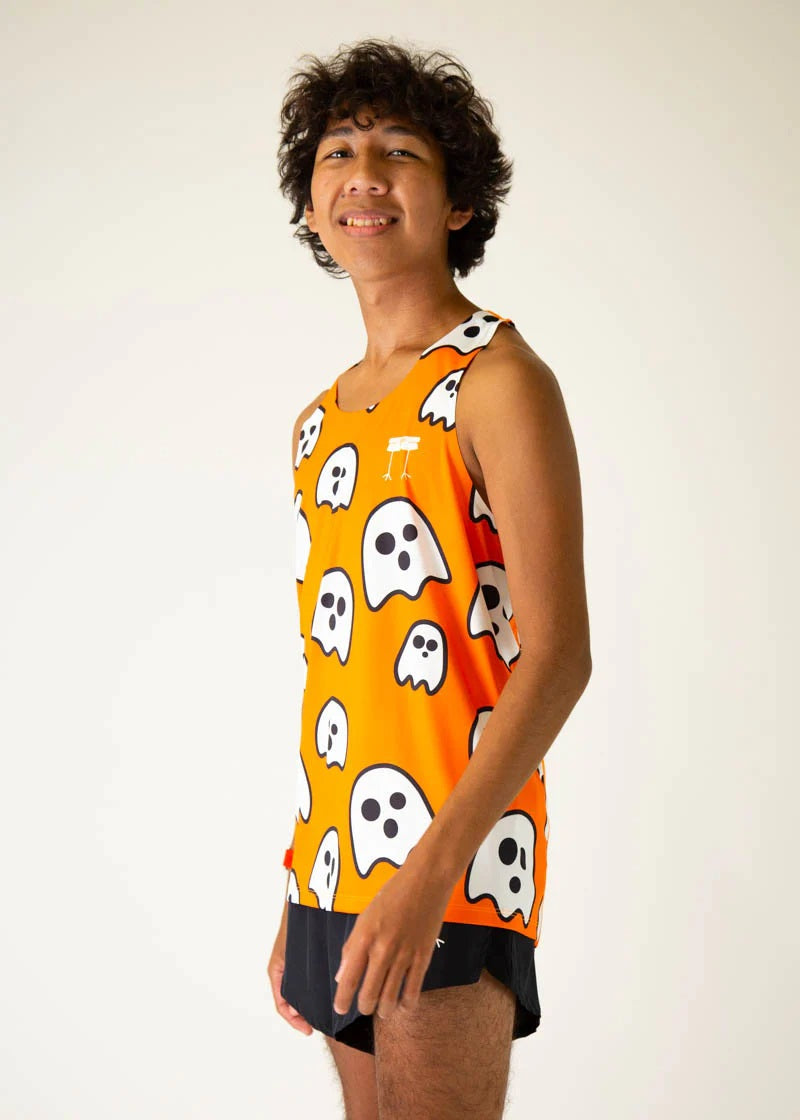 Men's Ghosts Performance Singlet (Orange) XS, S, M, L, XL