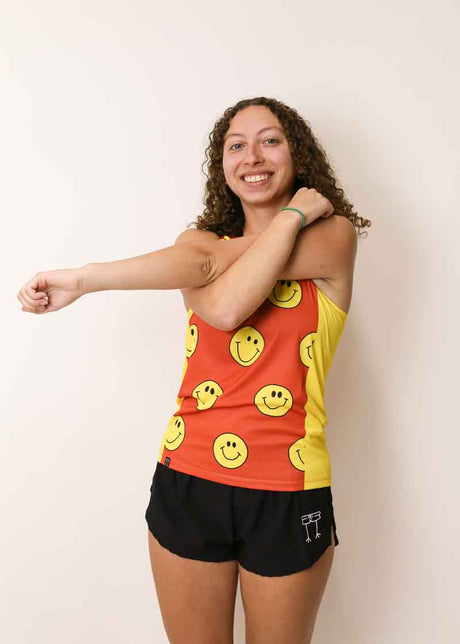 Women's Smileys Performance Singlet (Orange)