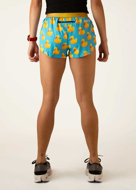Women's Rubber Ducky 1.5" Split Shorts (XXS-XL)