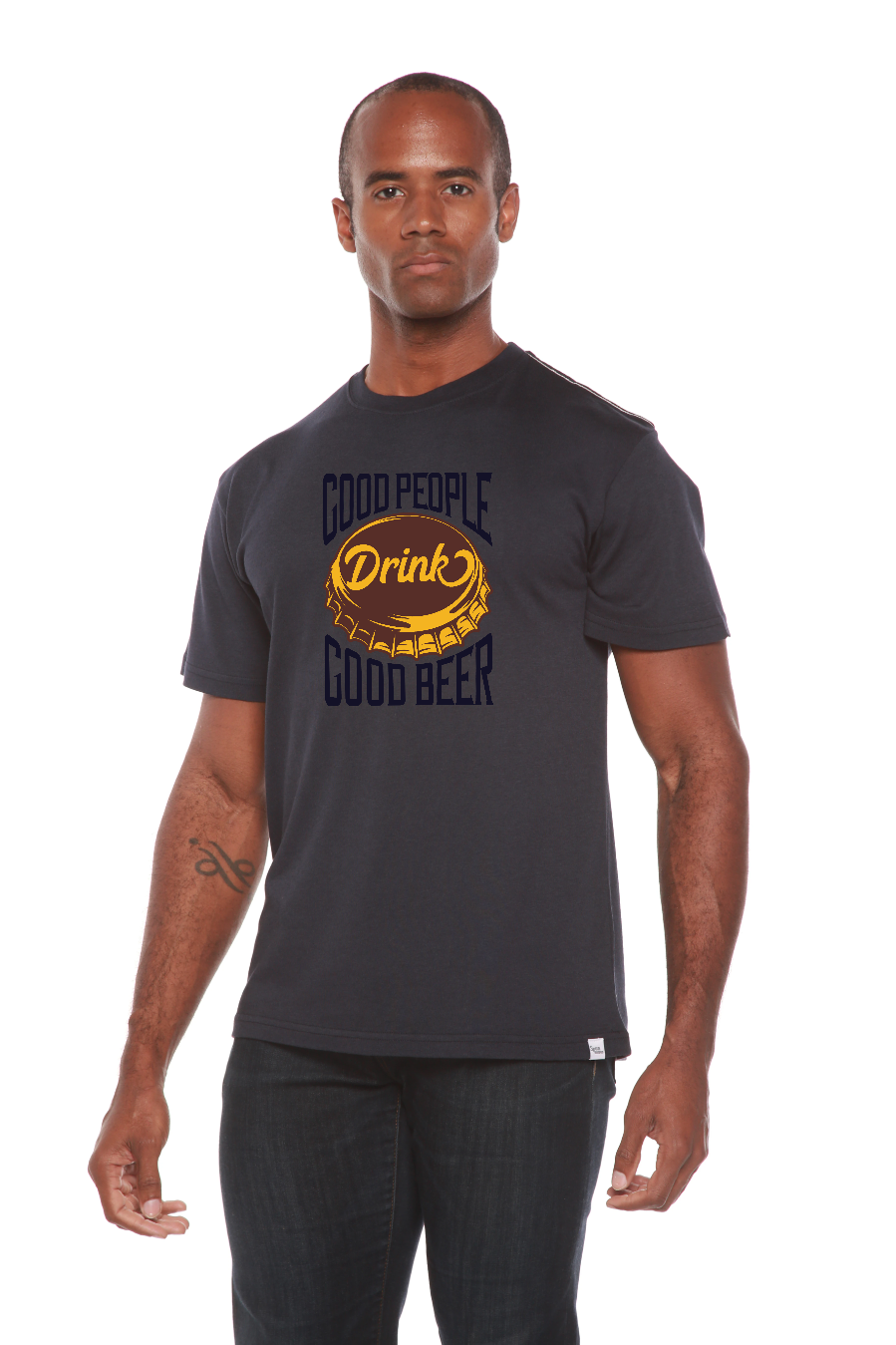 Good People Men's Bamboo Viscose/Organic Cotton Short Sleeve Graphic T-Shirt