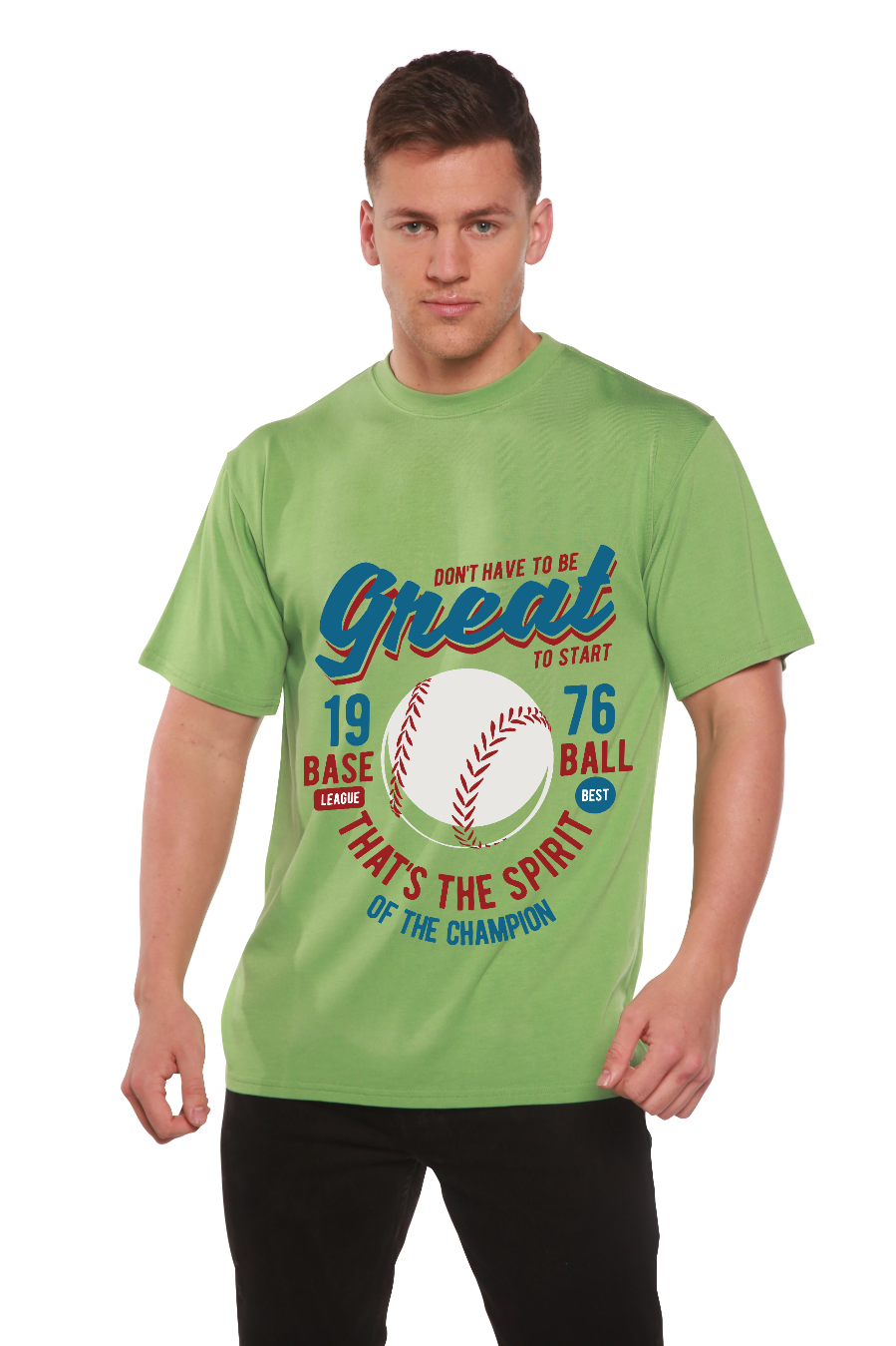 Great Baseball Men's Bamboo Viscose/Organic Cotton Short Sleeve Graphic T-Shirt