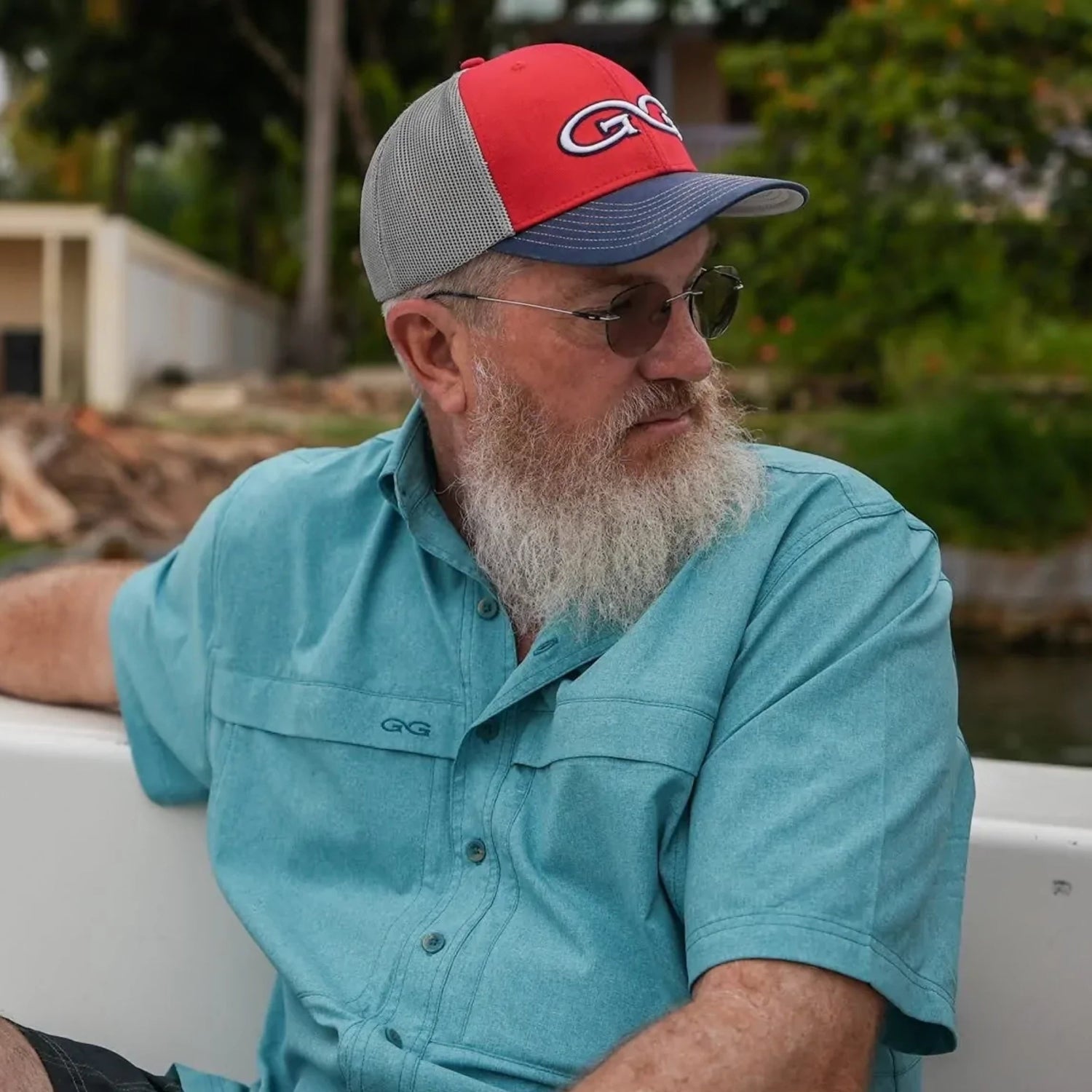 Red Cap | TriColor | Glacier MeshBack