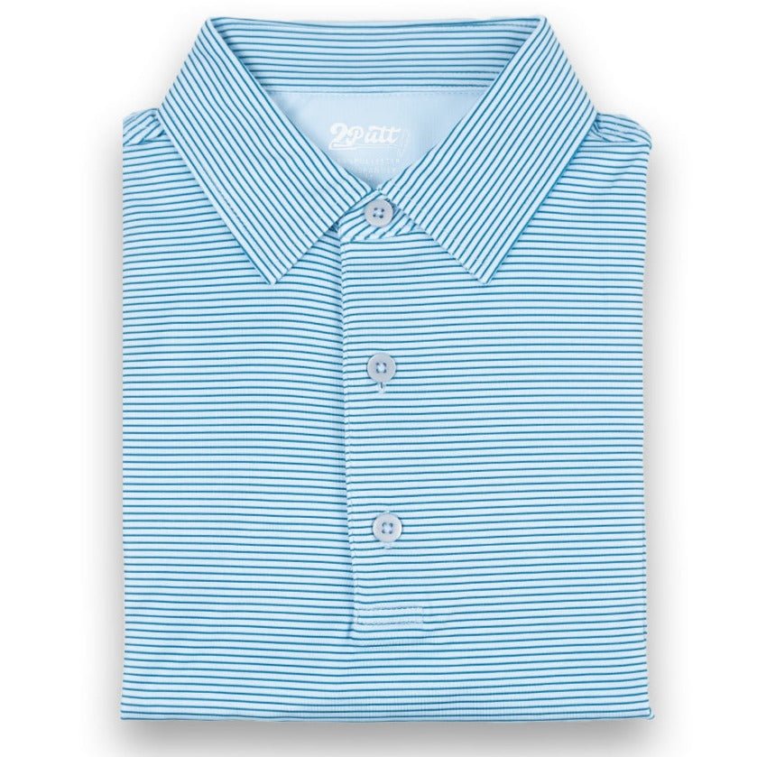Light Blue Stripe Men's Polo