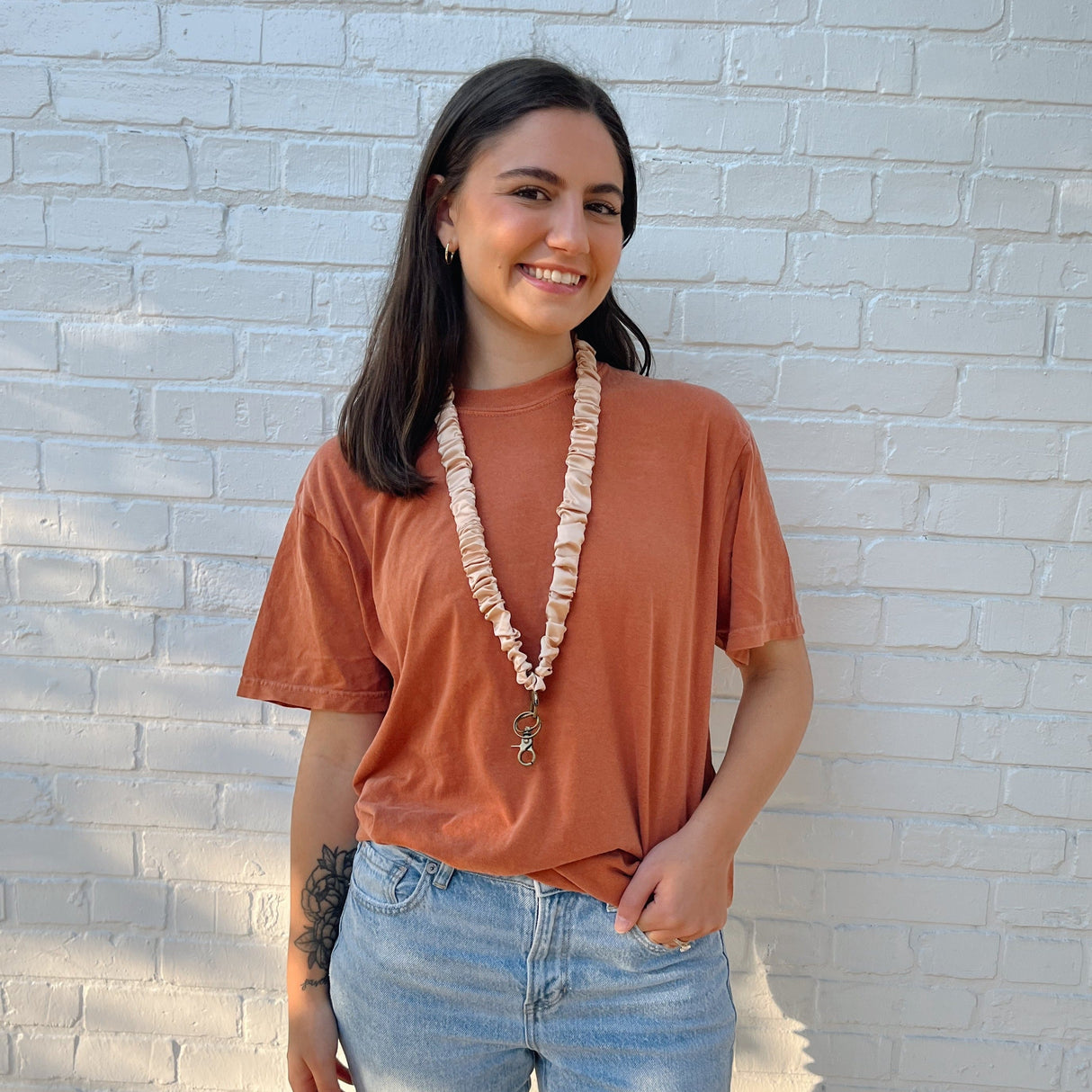 Tan Lanyard