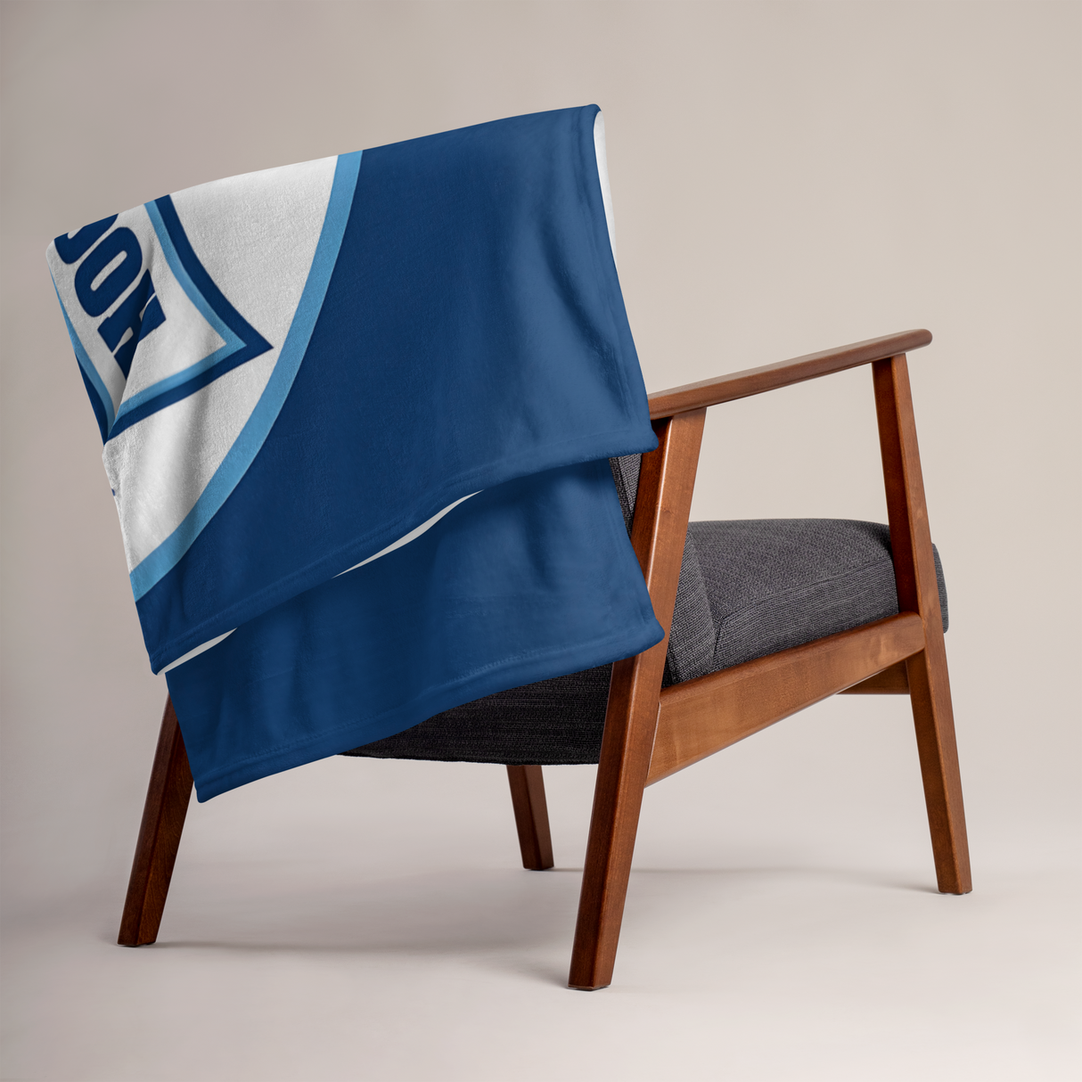 Hoggard Vikings Football Plush Fleece Blanket — Custom Name + Team Number