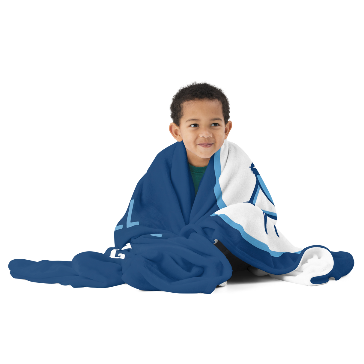 Hoggard Vikings Football Plush Fleece Blanket — Custom Name + Team Number