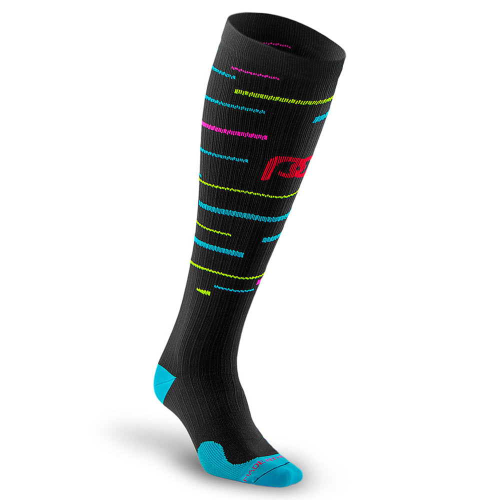 Black with Neon Stripes