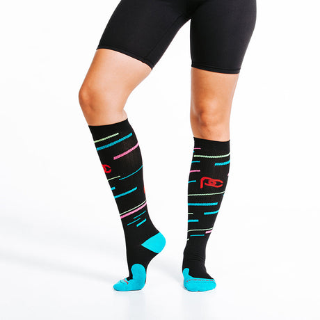 Black with Neon Stripes