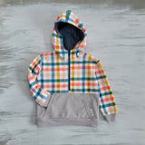 Kids Gray/Plaid Half Zip