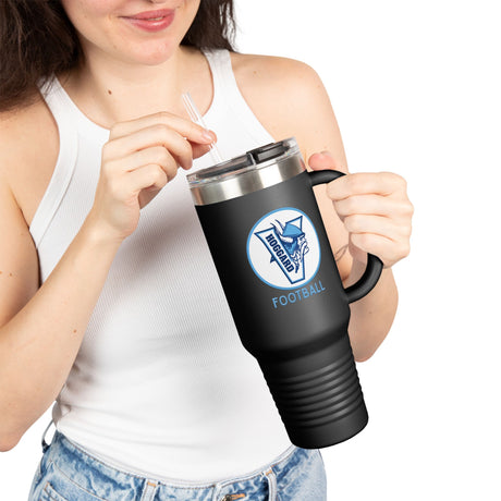 Hoggard Vikings Football 40oz Insulated Stainless Steel Tumbler