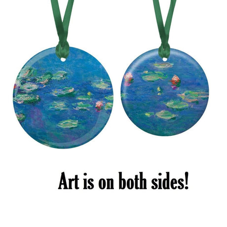 Monet Water Lilies Porcelain Keepsake Ornament – Flat Ceramic, Gift-Ready