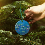 Monet Water Lilies Porcelain Keepsake Ornament – Flat Ceramic, Gift-Ready