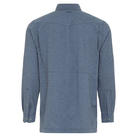Deep Water Pearl Snap Shirt | Long Sleeve