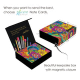 Laurel Burch Florals - Boxed Blank Note Cards – Set of 16 in a Keepsake Gift Box