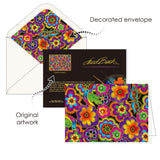 Laurel Burch Florals - Boxed Blank Note Cards – Set of 16 in a Keepsake Gift Box