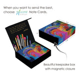 Laurel Burch Horses - Boxed Blank Note Cards – Set of 16 in a Keepsake Gift Box