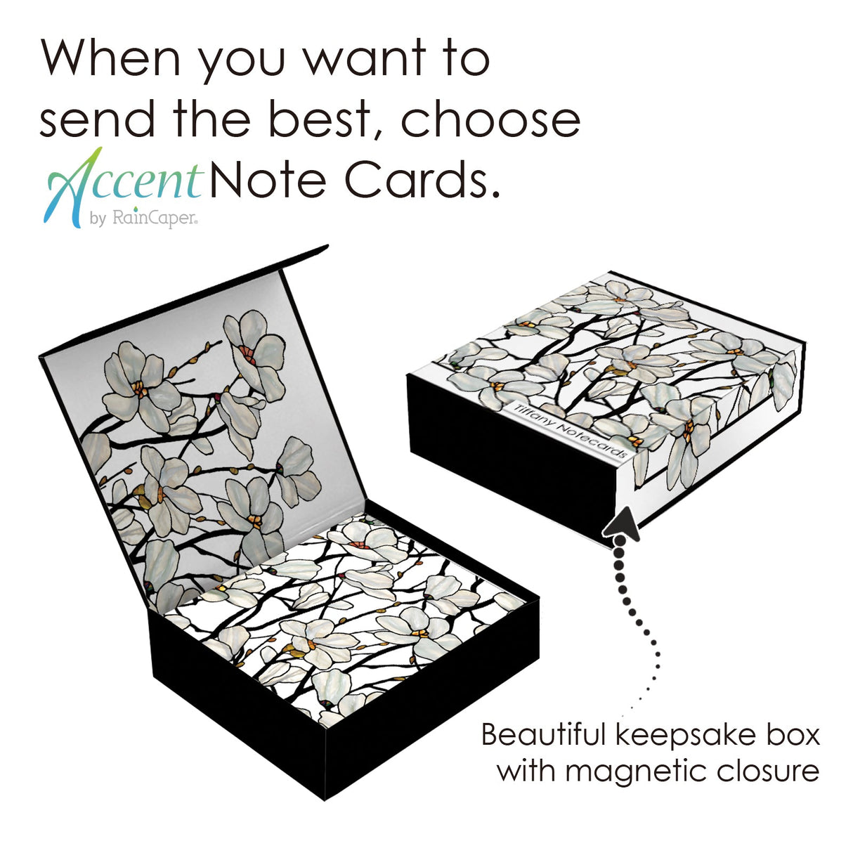 Tiffany Stained Glass Masterworks- Boxed Blank Note Cards – Set of 16 in a Keepsake Gift Box