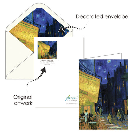 van Gogh At Night - Boxed Blank Note Cards – Set of 16 in a Keepsake Gift Box