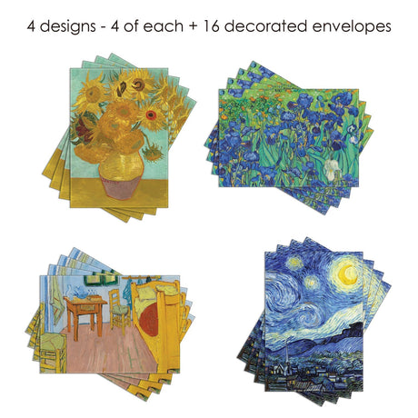 van Gogh Favorites - Boxed Blank Note Cards – Set of 16 in a Keepsake Gift Box