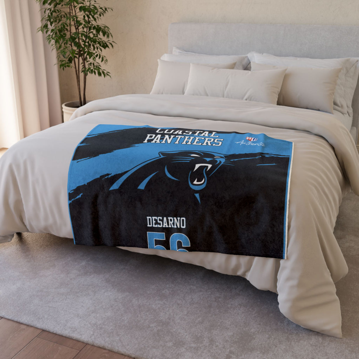 Personalized Team Blanket – Custom Name & Number Fleece Throw