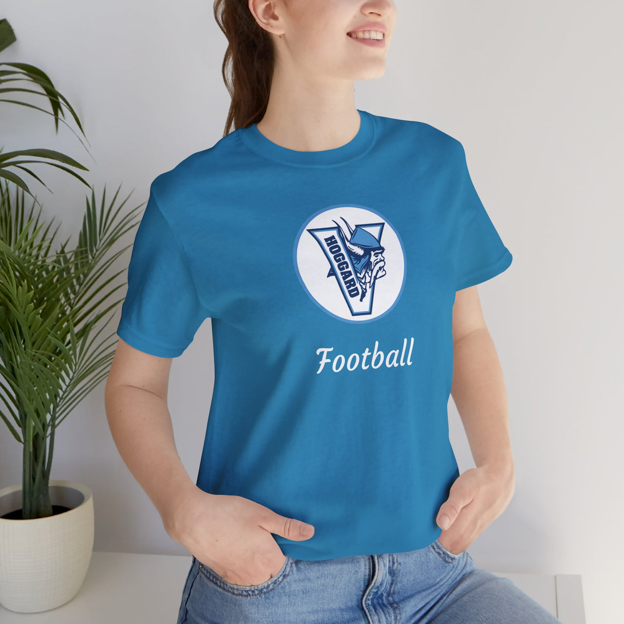 Hoggard Vikings Football Unisex Heathered Tee