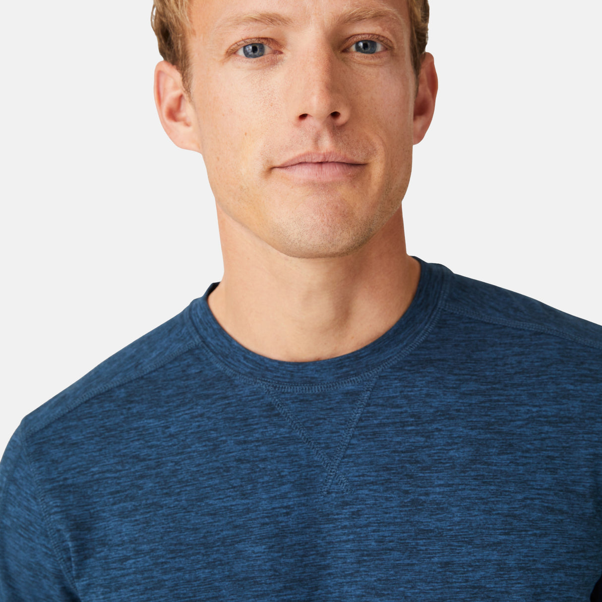 Men's FreeCycle® Sueded Spacedye Long Sleeve Crew Neck
