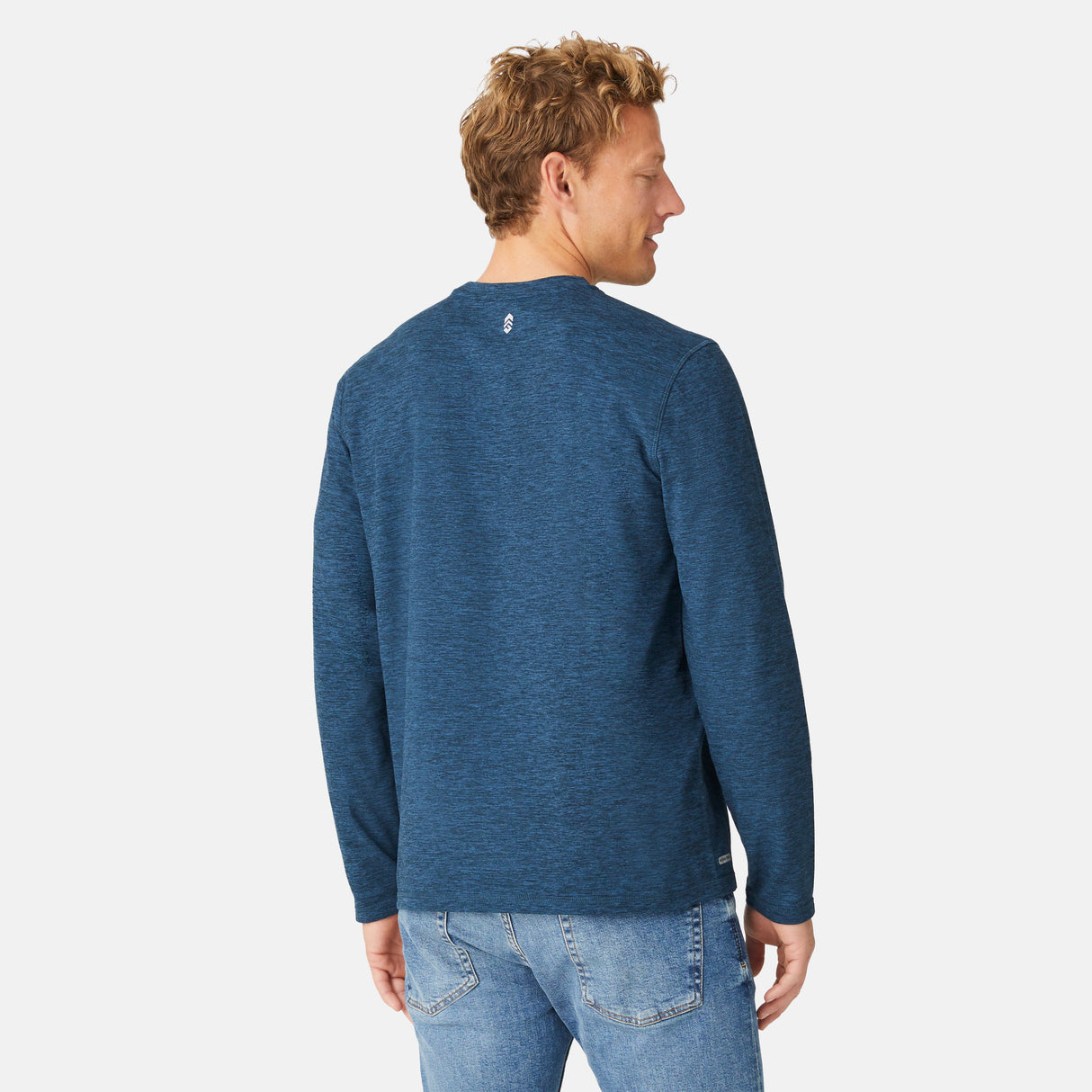 Men's FreeCycle® Sueded Spacedye Long Sleeve Crew Neck