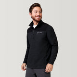 Men's Sueded Spacedye 1/2 Zip Colorblock Mock Neck Shirt