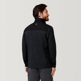 Men's Sueded Spacedye 1/2 Zip Colorblock Mock Neck Shirt