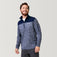 Men's Sueded Spacedye 1/2 Zip Colorblock Mock Neck Shirt