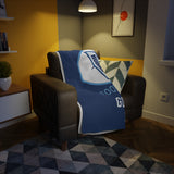 Hoggard Vikings Football Plush Fleece Blanket — Custom Name + Team Number