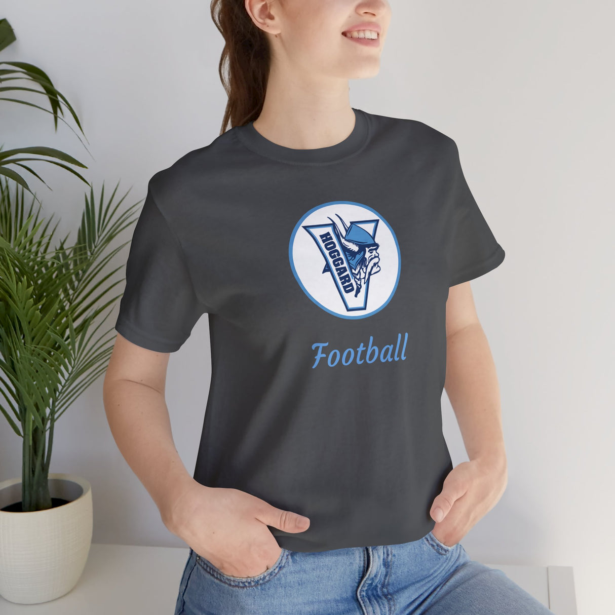 Hoggard Vikings Football Unisex Heathered Tee