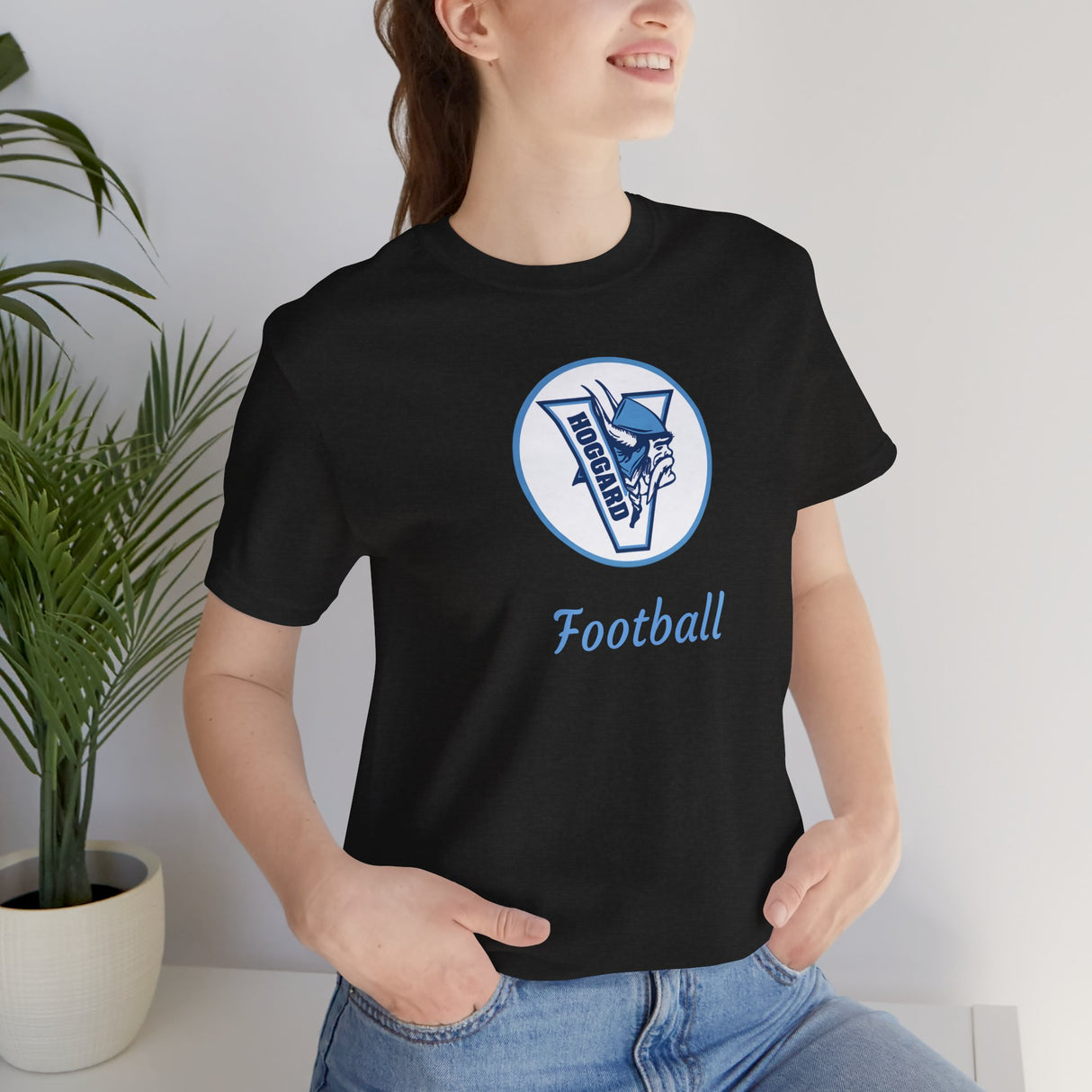 Hoggard Vikings Football Unisex Heathered Tee