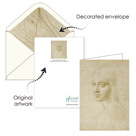 Women of da Vinci - Boxed Blank Note Cards – Set of 16 in a Keepsake Gift Box