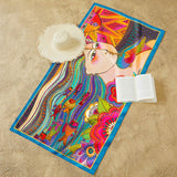 Laurel Burch Mikayla Oversized Beach Towel - Microfiber, Quick-Dry