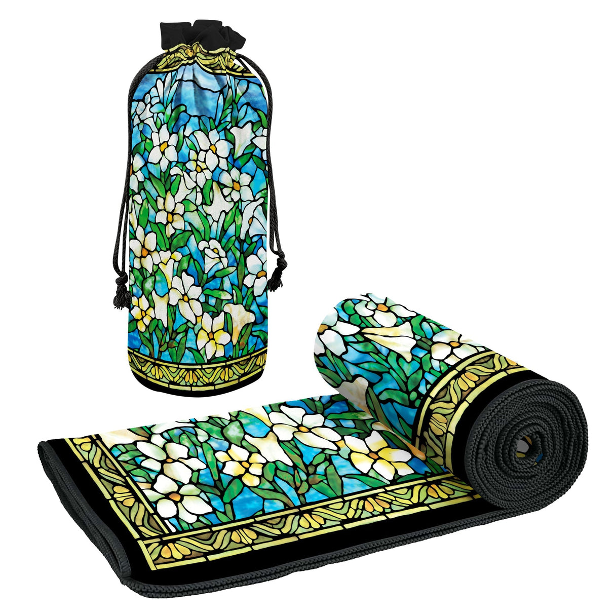 Tiffany Field of Lilies Oversized Beach Towel - Microfiber, Quick-Dry