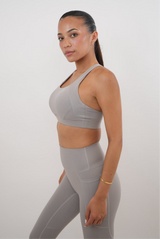 I Am Glowing Frosty Gray Quick Dry Butter Legging