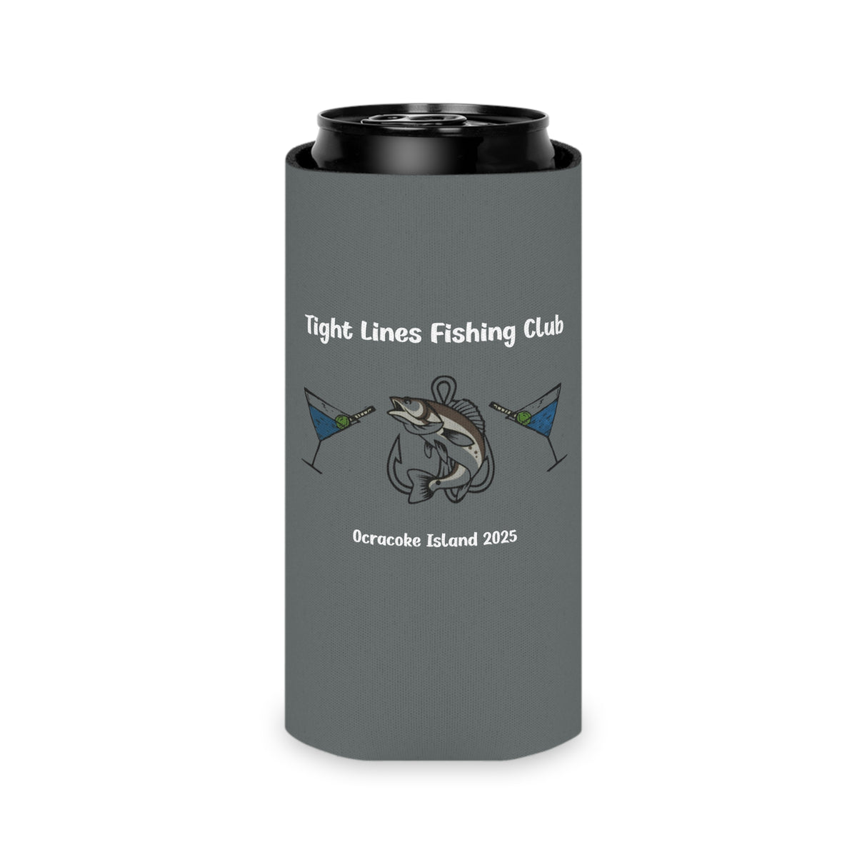 Tight Lines Fishing Club Can Cooler
