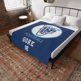 Hoggard Vikings Football Plush Fleece Blanket — Custom Name + Team Number