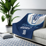 Hoggard Vikings Football Sherpa Blanket — Custom Name + Team Number