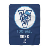Hoggard Vikings Football Sherpa Blanket — Custom Name + Team Number