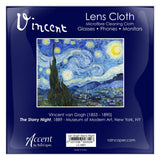 van Gogh Starry Night Microfiber Lens Cleaning Cloth – Soft, Non-Abrasive, Art-Inspired