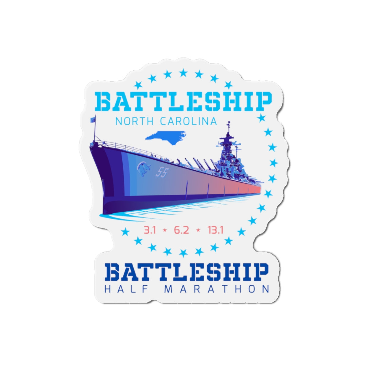 Battleship Half Marathon Magnets