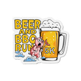 Beer and BBQ 5K Run Magnets