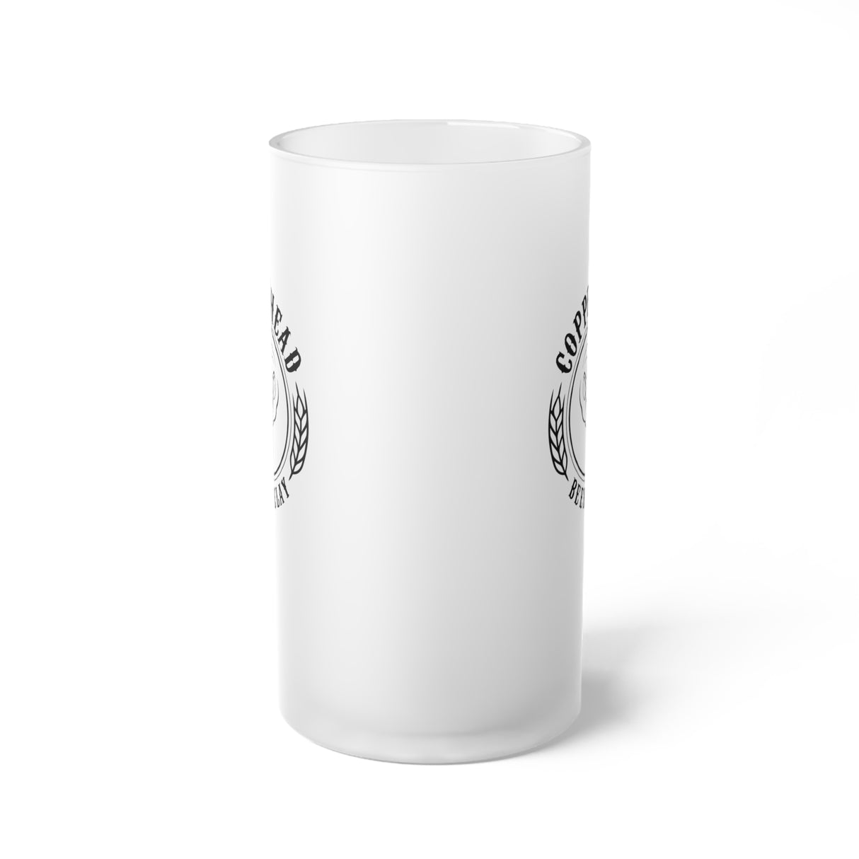 Copperhead Beer Relay Frosted Glass Beer Mug - 16 oz