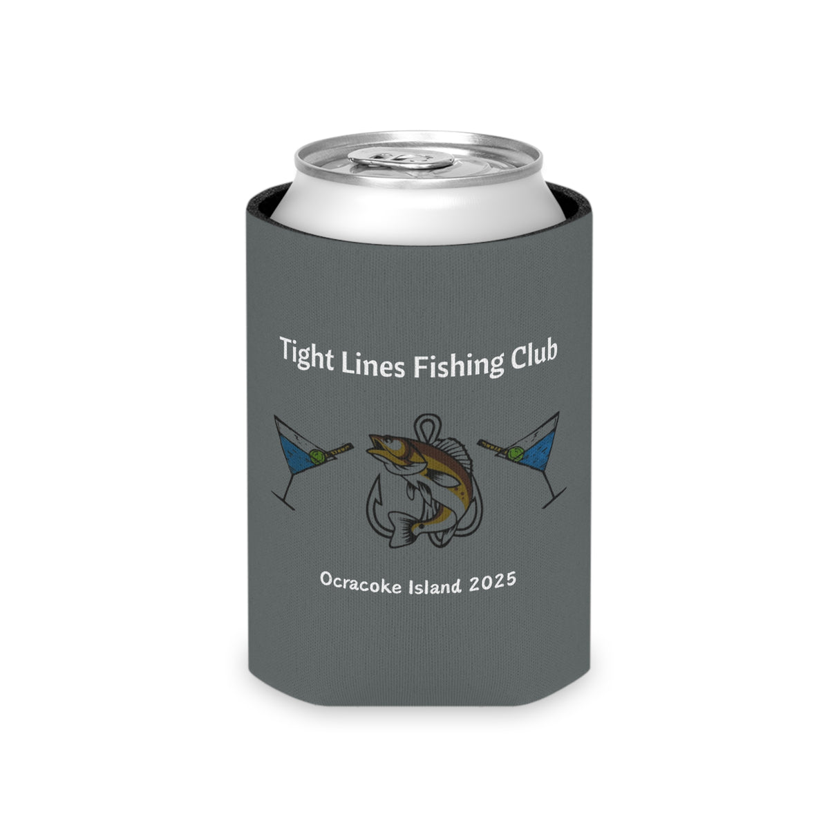Tight Lines Fishing Club Can Cooler