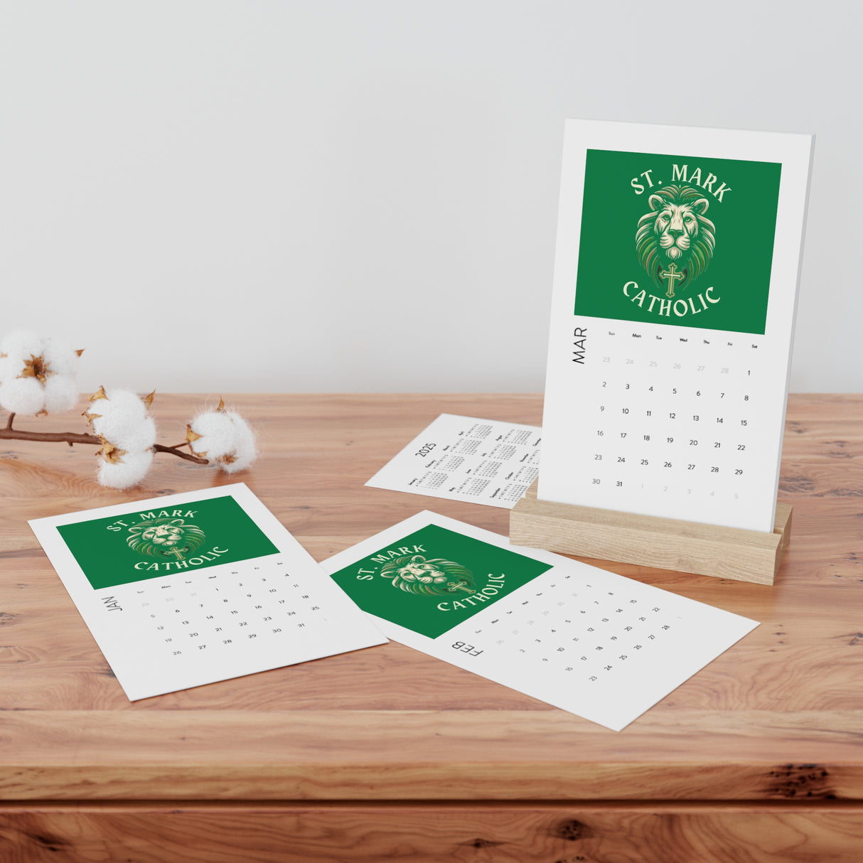St. Mark Catholic 2025 Vertical Desk Calendar