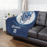 Hoggard Vikings Football Minky Blanket — Custom Name + Team Number